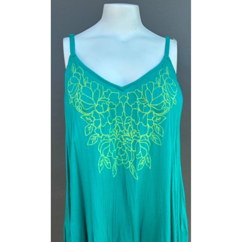 2pc Torrid Top Sz 00 (L 10) Sophie Swing Green Crinkle‎ Fairy Cami Card Whimsy